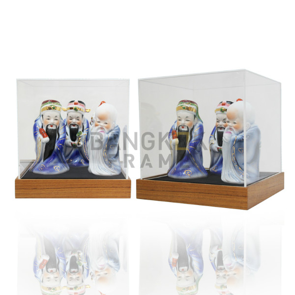 กรอบกล่องใสโชว์สินค้าฐานไม้